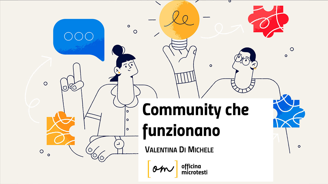 cover slide "Community che funzionano" - Valentina di Michele