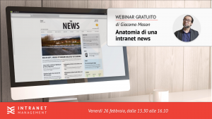 Cover - Webinar - anatomia di una intranet news - 26 febbraio 2021